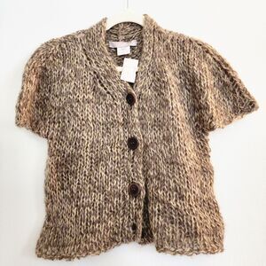Pôles Maison Montagut France Luxury Mohair Chunky Knit Cardigan NWT Size M